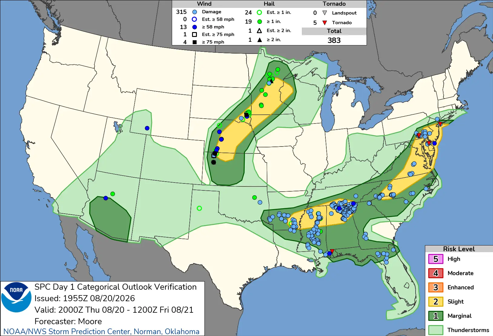 SPC Storm Reports Map