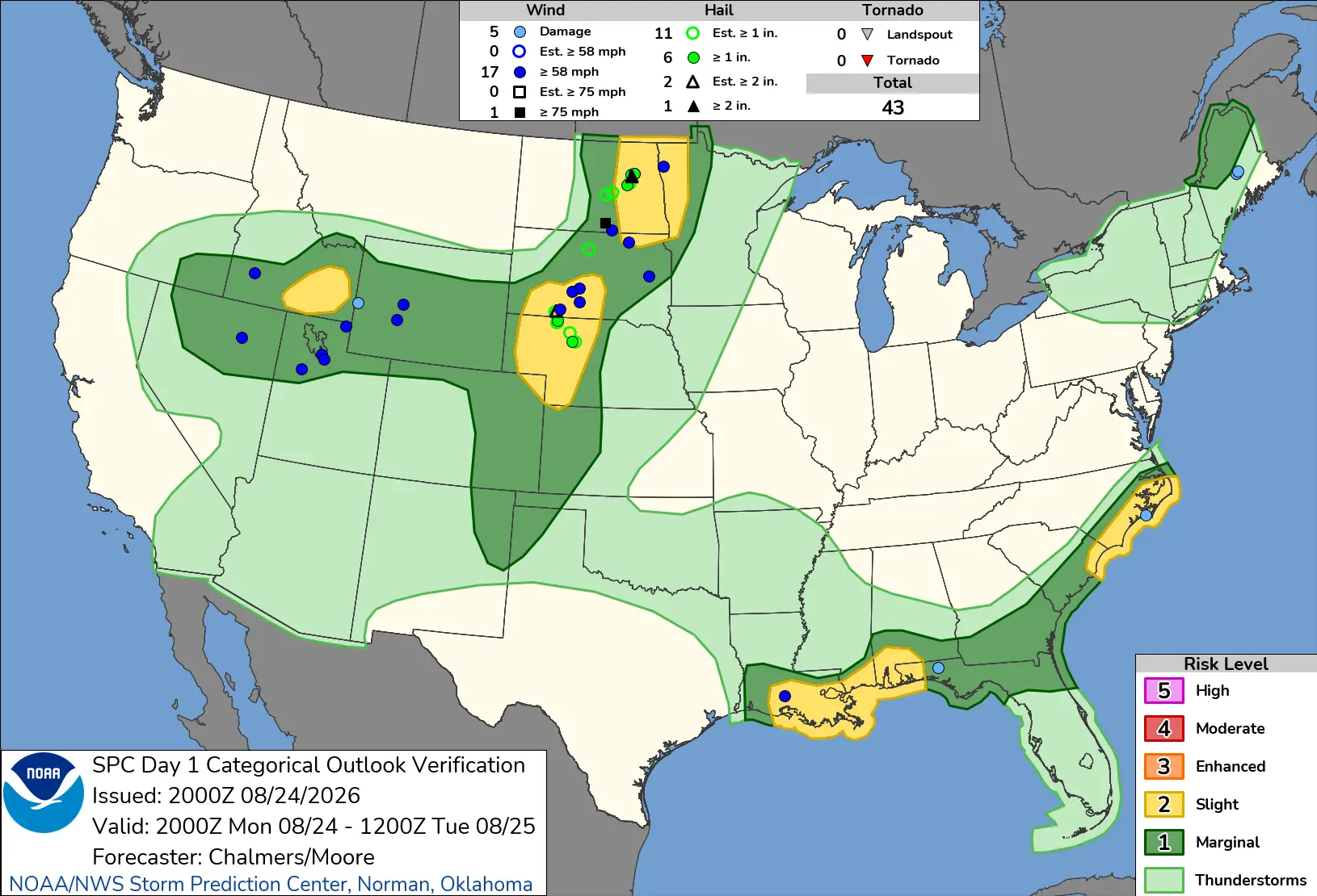 SPC Storm Reports Map