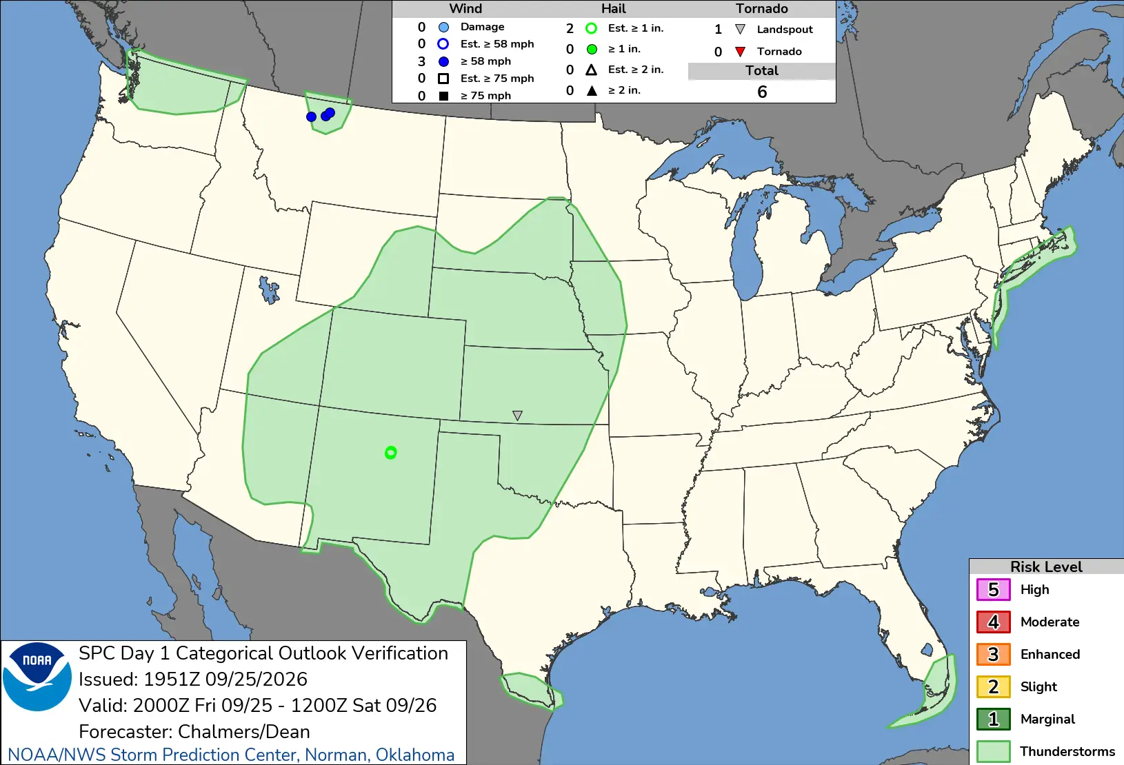 SPC Storm Reports Map