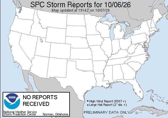 NOAA SPC Tornado News Map for October 07, 2026 -- Isaias -- Isaias Name Returns With Tornado Risk