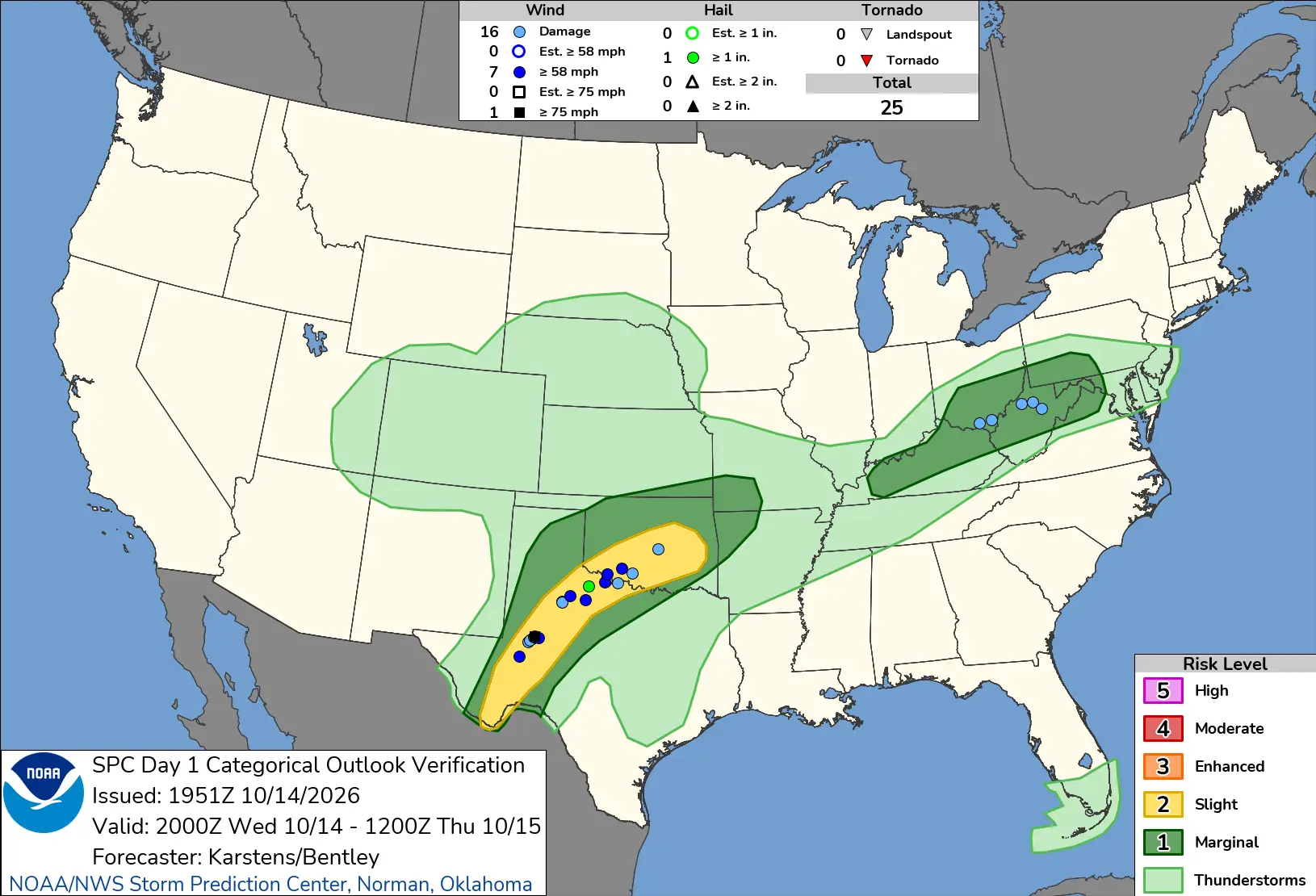 SPC Storm Reports Map